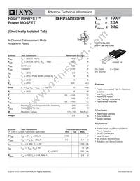 IXFP5N100PM Datasheet Cover