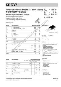 IXFR15N80Q Datasheet Cover