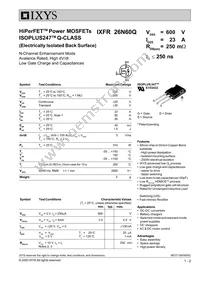 IXFR26N60Q Datasheet Cover