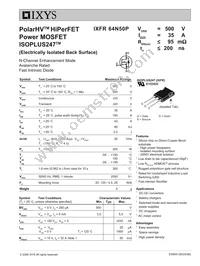 IXFR64N50P Datasheet Cover