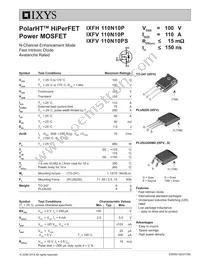 IXFV110N10PS Datasheet Cover