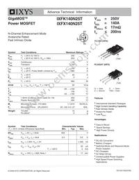 IXFX140N25T Datasheet Cover