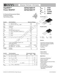 IXFX210N17T Datasheet Cover