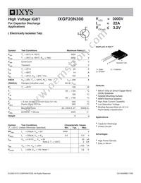 IXGF20N300 Datasheet Cover