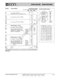 IXGH12N100 Datasheet Page 2