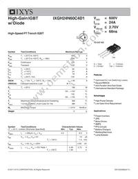 IXGH24N60C4D1 Datasheet Cover