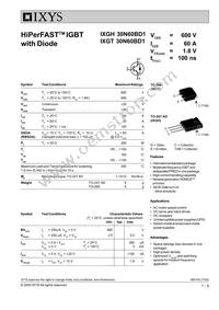 IXGH30N60BD1 Datasheet Cover