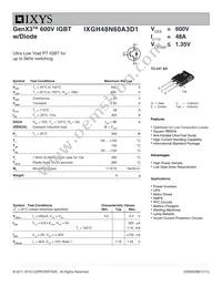 IXGH48N60A3D1 Datasheet Cover