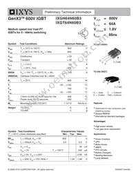 IXGH64N60B3 Datasheet Cover