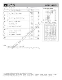 IXGH72N60C3 Datasheet Page 2