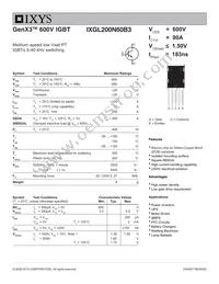 IXGL200N60B3 Cover