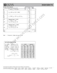 IXGN100N170 Datasheet Page 2