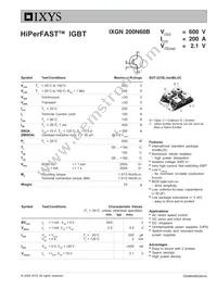 IXGN200N60B Datasheet Cover