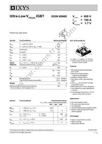 IXGN60N60 Datasheet Cover