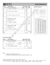 IXGN72N60C3H1 Datasheet Page 2