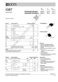 IXGP12N100AU1 Datasheet Cover