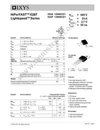 IXGP12N60CD1 Datasheet Cover