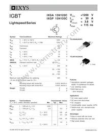 IXGP15N120C Datasheet Cover