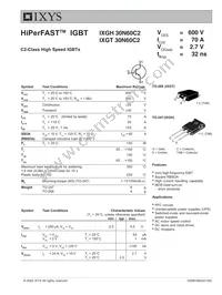 IXGT30N60C2 Datasheet Cover