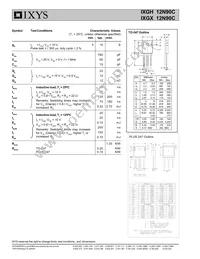 IXGX12N90C Datasheet Page 2
