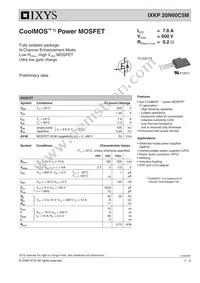 IXKP20N60C5M Datasheet Cover