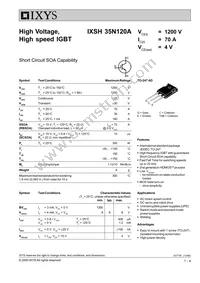 IXSH35N120A Datasheet Cover