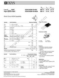 IXSH40N60A Datasheet Cover