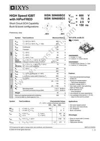 IXSN50N60BD3 Datasheet Cover