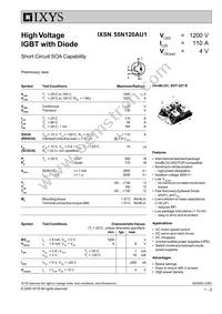 IXSN55N120AU1 Datasheet Cover