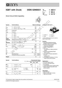 IXSN62N60U1 Datasheet Cover