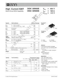 IXSX80N60B Datasheet Cover