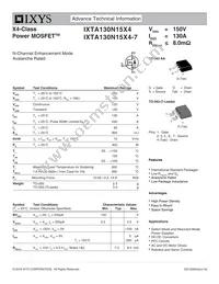 IXTA130N15X4-7 Datasheet Cover
