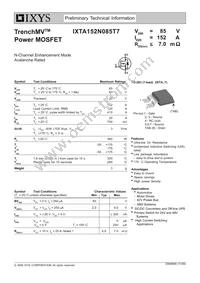 IXTA152N085T7 Datasheet Cover