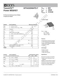 IXTA220N04T2-7 Datasheet Cover