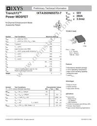 IXTA260N055T2-7 Datasheet Cover