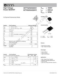 IXTH02N450HV Datasheet Cover