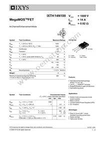 IXTH14N100 Datasheet Cover