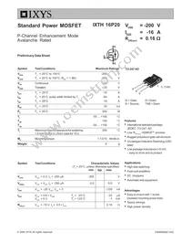 IXTH16P20 Datasheet Cover