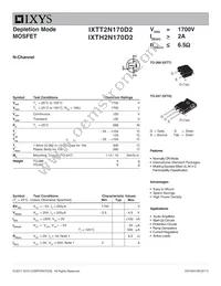 IXTH2N170D2 Datasheet Cover