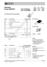 IXTH6N80A Datasheet Cover