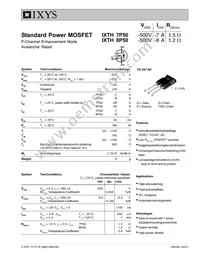 IXTH7P50 Datasheet Cover