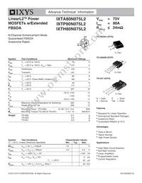 IXTH80N075L2 Datasheet Cover