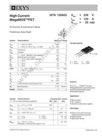 IXTK120N25 Datasheet Cover