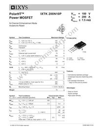 IXTK200N10P Datasheet Cover