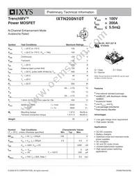 IXTN200N10T Datasheet Cover