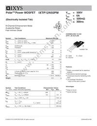 IXTP12N50PM Datasheet Cover