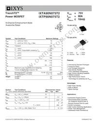 IXTP90N075T2 Datasheet Cover