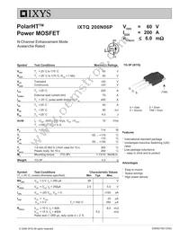 IXTQ200N06P Datasheet Cover