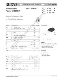 IXTQ80N28T Datasheet Cover