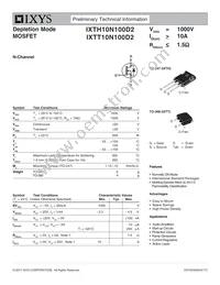 IXTT10N100D2 Datasheet Cover